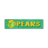 Retro Pears Metal Sign 20 x 5 Inches