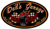 Dad's Garage Tire Oval Metal Sign 24 x 12 Inches