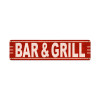 Bar Grill Metal Sign 20 x 5 Inches