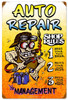 Auto Repair Shop Rules Vintage Metal Sign 16 x 24 Inches