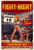 Vintage Fight Night  Metal Sign 12 x 18 Inches