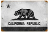 California Flag Vintage Metal Sign 18 x 12 Inches