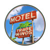 Trade Winds Motel Round Metal Sign 14 x 14 Inches