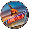 Aero Club Round Round Metal Sign 14 x 14 Inches