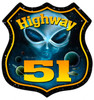 Retro Highway 51 Shield Metal Sign 15 x 15 Inches