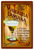 Margarita Damiana Recipe Metal Sign 24 x 36 Inches