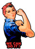 Rosie The Riveter We Can Do It Custom Metal Shape Sign 23 x 16 Inches