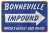 Retro Bonneville Impound Metal Sign 18 x 12 Inches