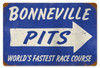 Retro Bonneville Pits Metal Sign 18 x 12 Inches