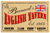 Old English Tavern Metal Sign - Personalized  18 x 12 Inches