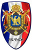 France Shield Custom Shape Metal Sign 7 x 10 Inches