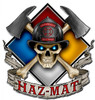 Haz Mat metal sign – industrial garage wall art Made in USA (16x16 inches)