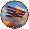 Fokker Tri-plane Round Metal Sign Round Metal Sign 14 x 14 Inches