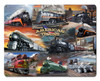 Collage Trains Metal Sign 30 x 24 Inches