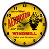 Aermotor Windmill Lighted Wall Clock 14 x 14 Inches