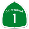 Retro California Custom Shape Metal Sign 16 x 16 Inches
