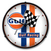 Gulf Racing Lighted Wall Clock 14 x 14 Inches