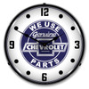 We Use Chevrolet Parts Lighted Wall Clock 14 x 14 Inches