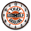 That Good Gulf Gasoline Lighted Wall Clock 14 x 14 Inches