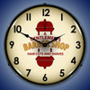 Barber Shop 2 Lighted Wall Clock 14 x 14 Inches