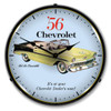 1956 Chevrolet Bel Air Convertible Lighted Wall Clock 14 x 14 Inches