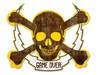 Skull Bolt Game Over Metal Sign 19 x 16 Inches