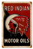 Red Indian Motor Oils Metal Sign 24 x 36 Inches