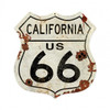 California US 66 Metal Sign  28 x 28 Inches