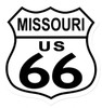 Retro Route 66 Missouri Shield Metal Sign 15 x 15 Inches