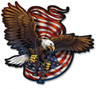 Eagle and Guns Metal Sign 18 x 16 Inches