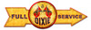Full Service Dixie Arrow Metal Sign 32 x 11 Inches