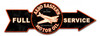 Full Service Aero Eastern Motor Oil Arrow Metal Sign 32 x 11 Inches