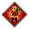 Vintage Santa Tree Metal Sign 12 x 12 Inches