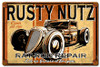 Rusty Nutz Metal Sign 24 x 16 Inches