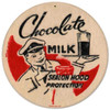 Retro Chocolate Milk Round Metal Sign 14 x 14 Inches