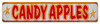 Retro Candy Apples Metal Sign 28 x 6 Inches