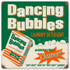 Retro Dancing Bubbles Metal Sign   12 x 12 Inches