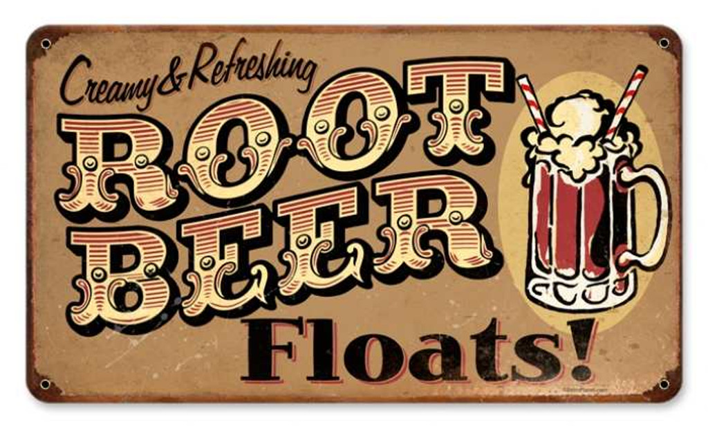 Vintage Root Beer Floats Metal Sign 8 X 14 Inches Vintage Root Beer Floats Metal Sign 8 X 14 Inches