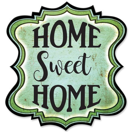 Home Sweet Home Metal Sign 14 x 14 Inches