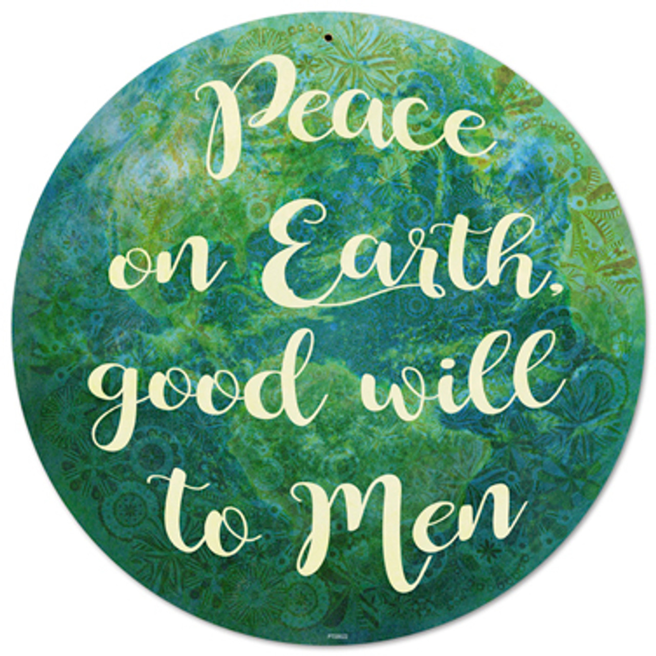 Peace On Earth Metal Sign 14 x 14 Inches