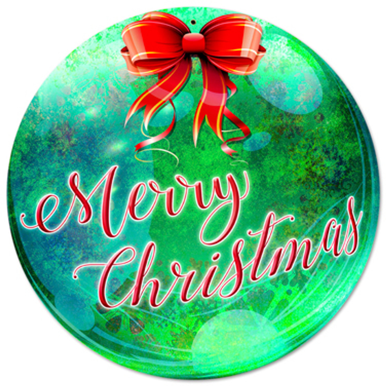 Merry Christmas Metal Sign 14 x 14 Inches