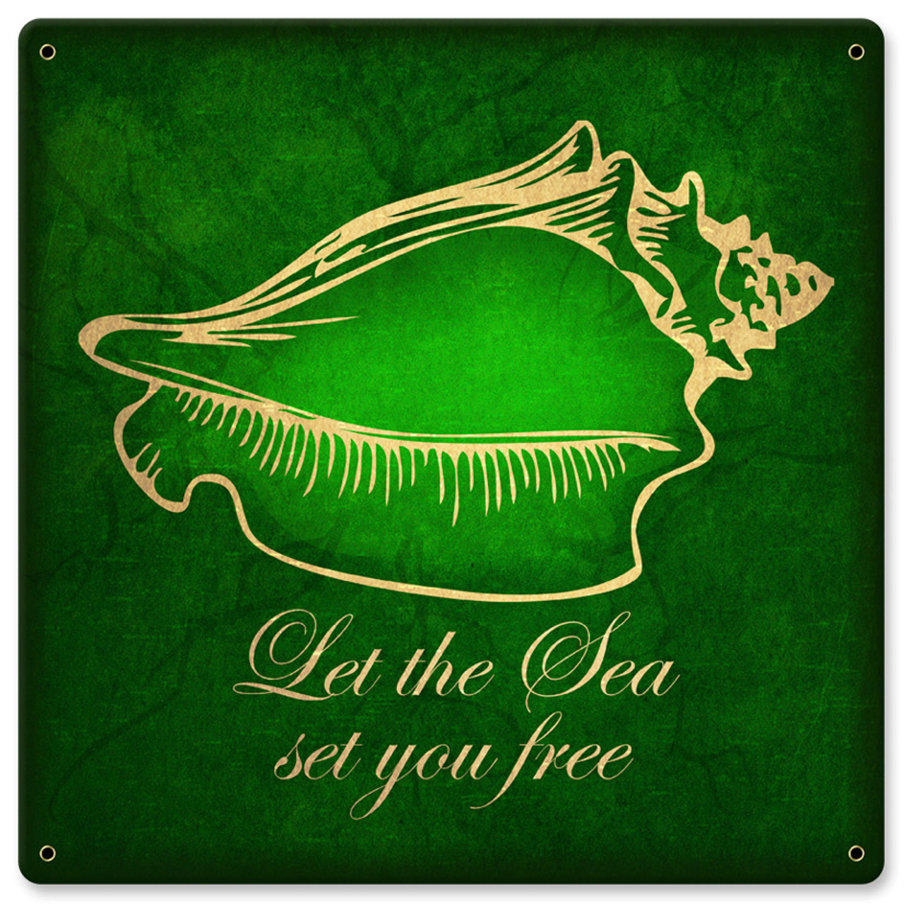 Let The Sea Set You Free Metal Sign 12 x 12 Inches