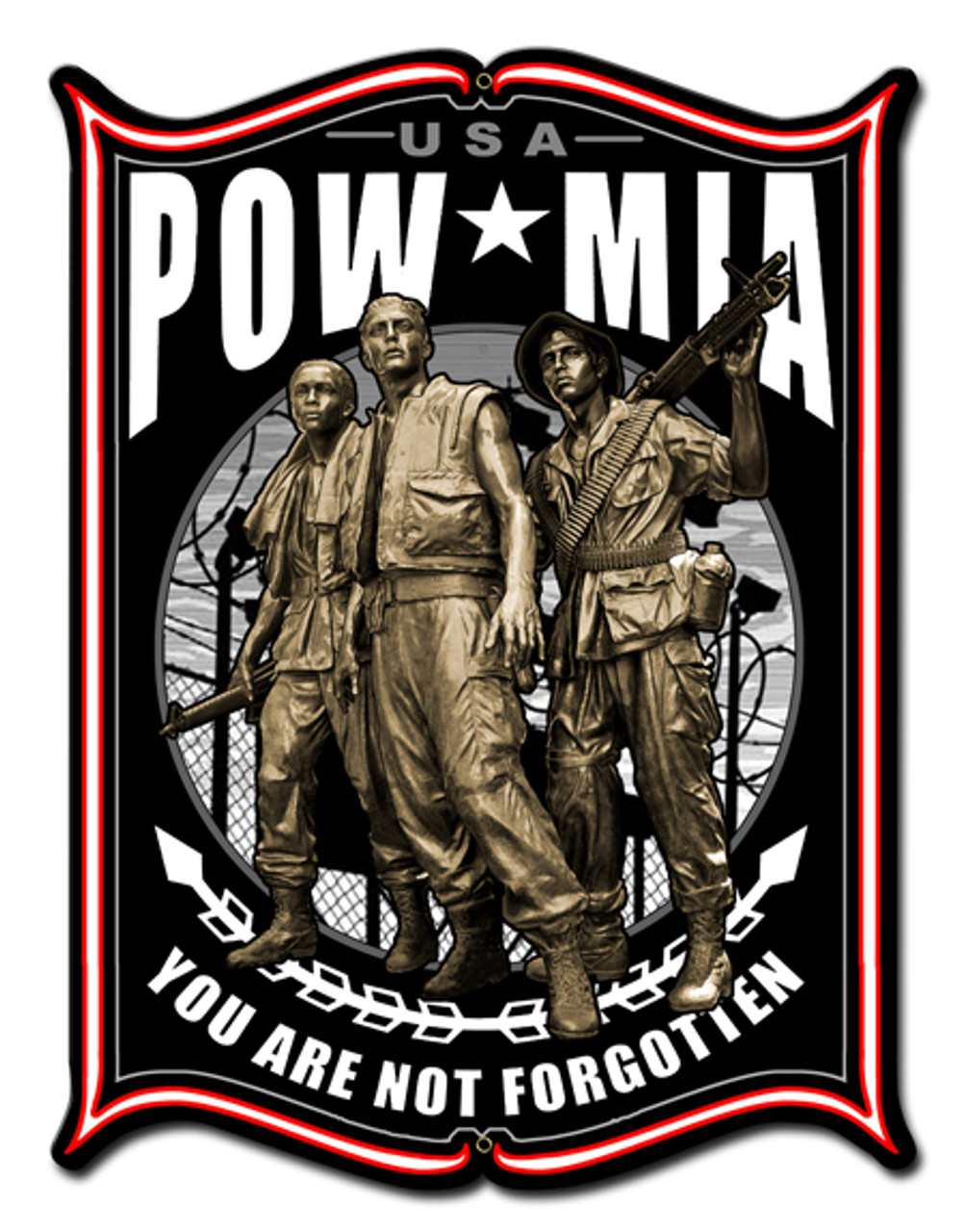 Pow Metal Sign 18 x 24 Inches