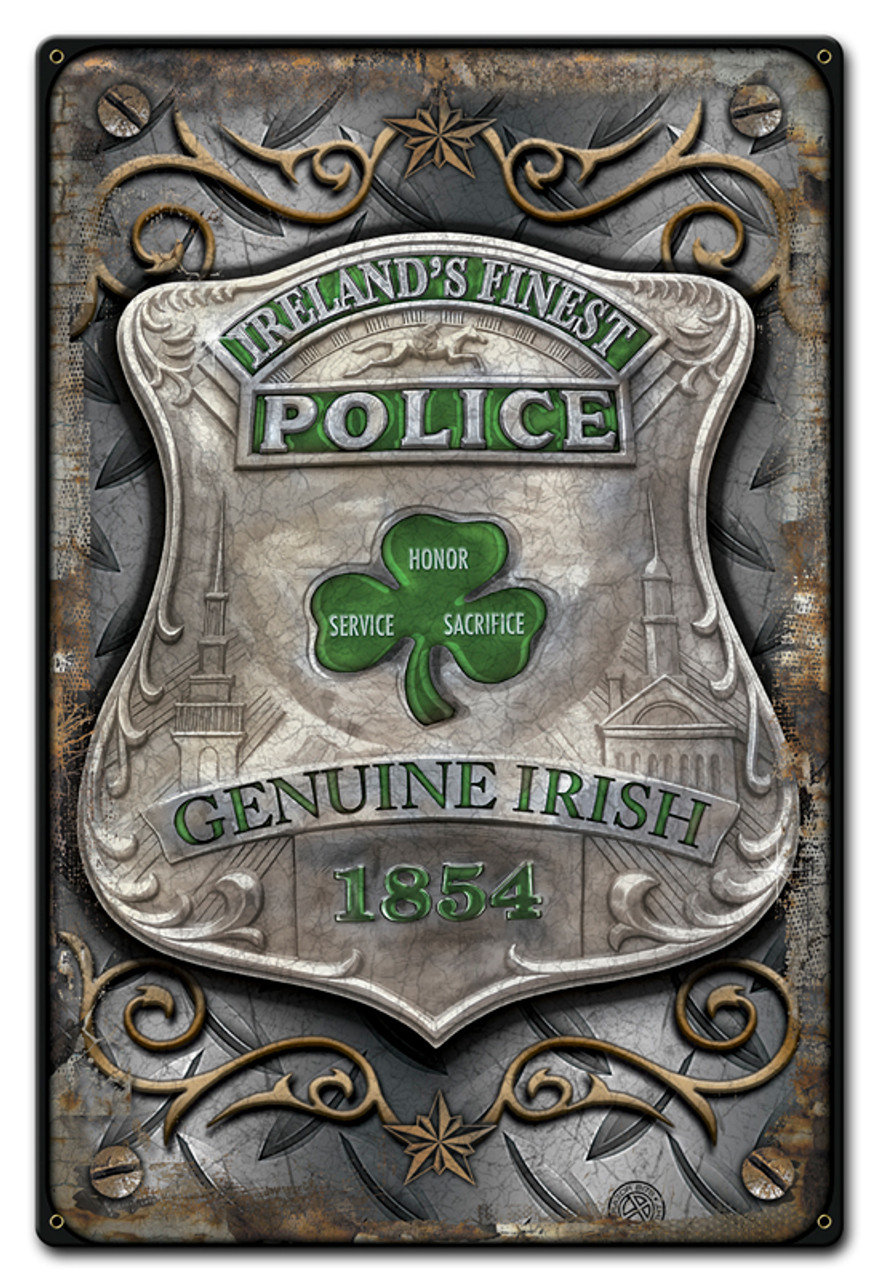 Ireland Police Metal Sign 12 x 18 Inches