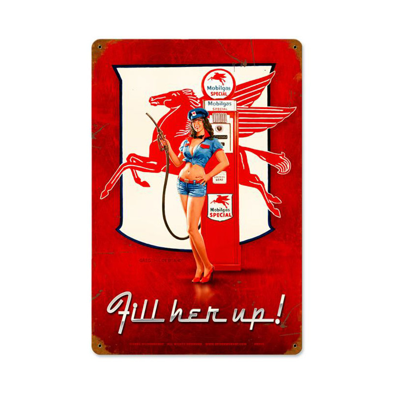 Fill Her Up Metal Sign 12 X 18 Inches 