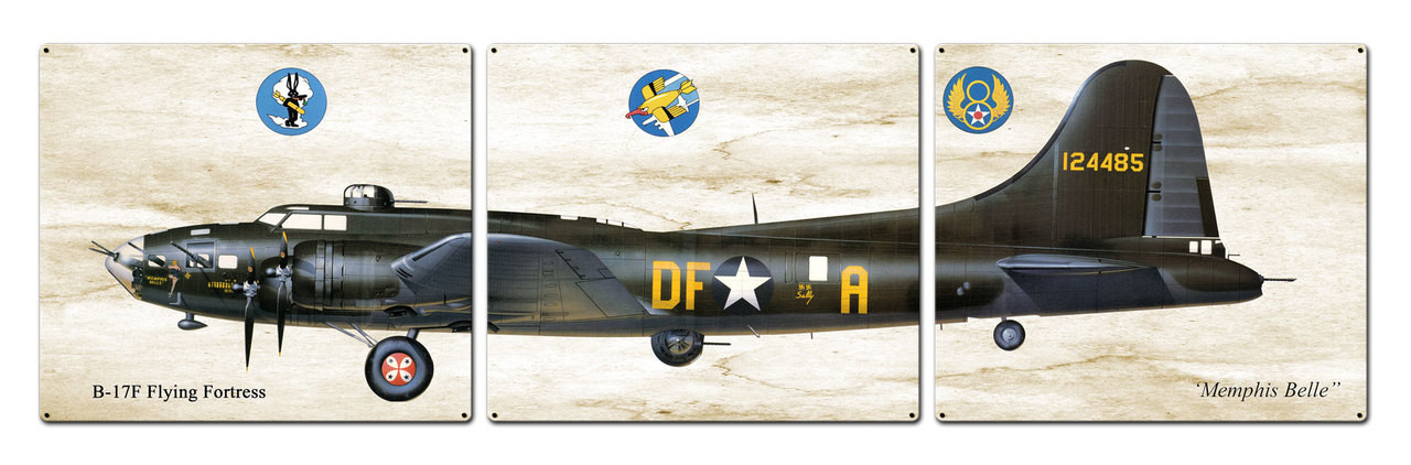 B-17 Flying Fortress Metal Sign 48 x 14 Inches