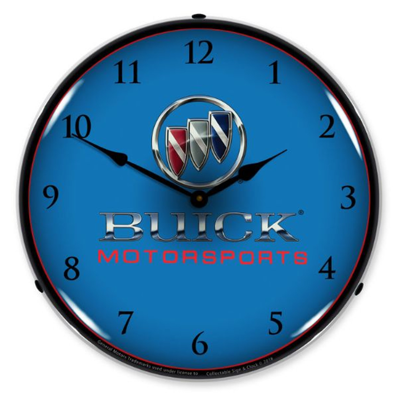 Buick Motorsports Lighted Wall Clock 14 x 14 Inches