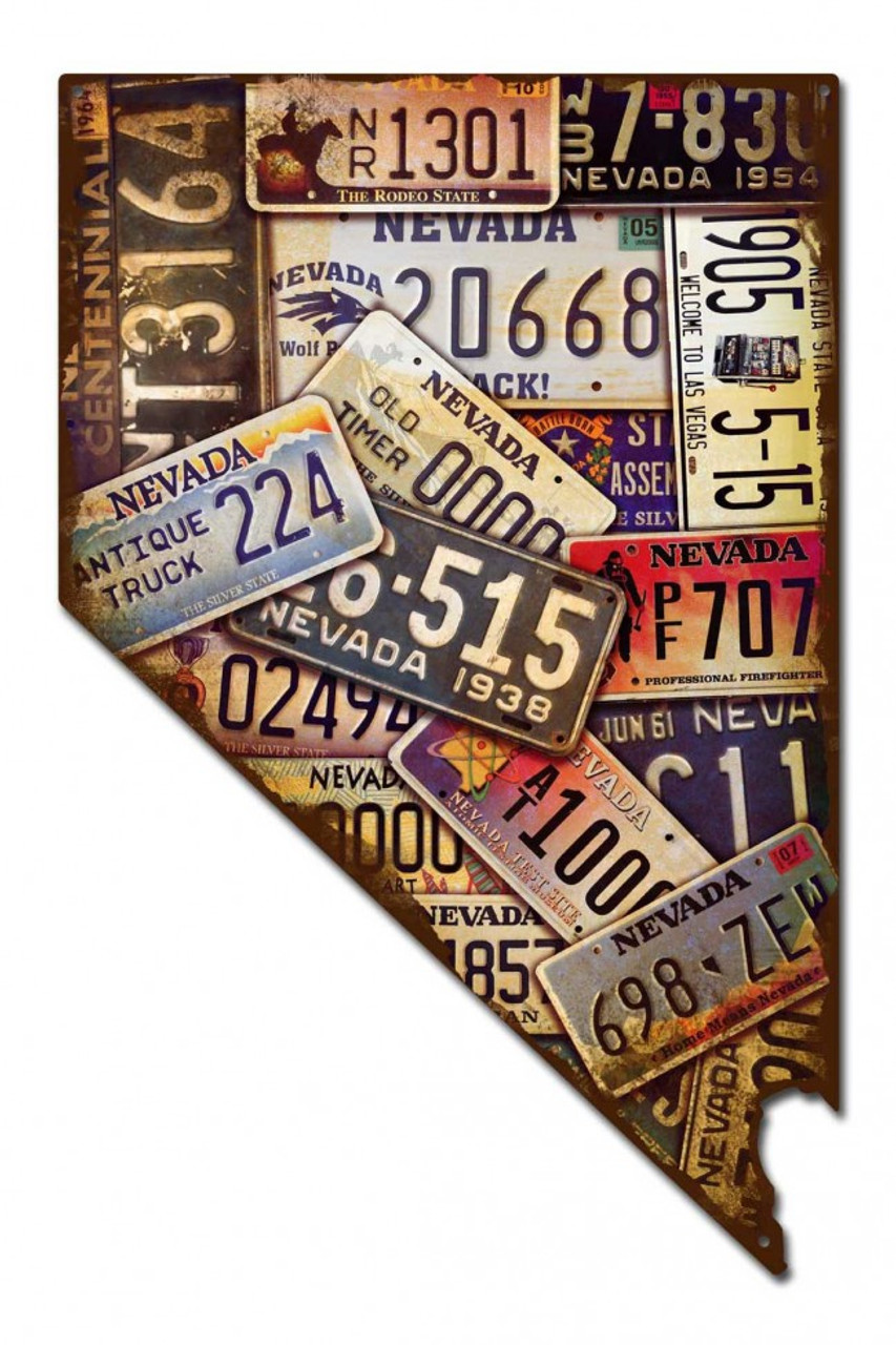 Nevada License Plates Metal Sign 14 x 22 Inches