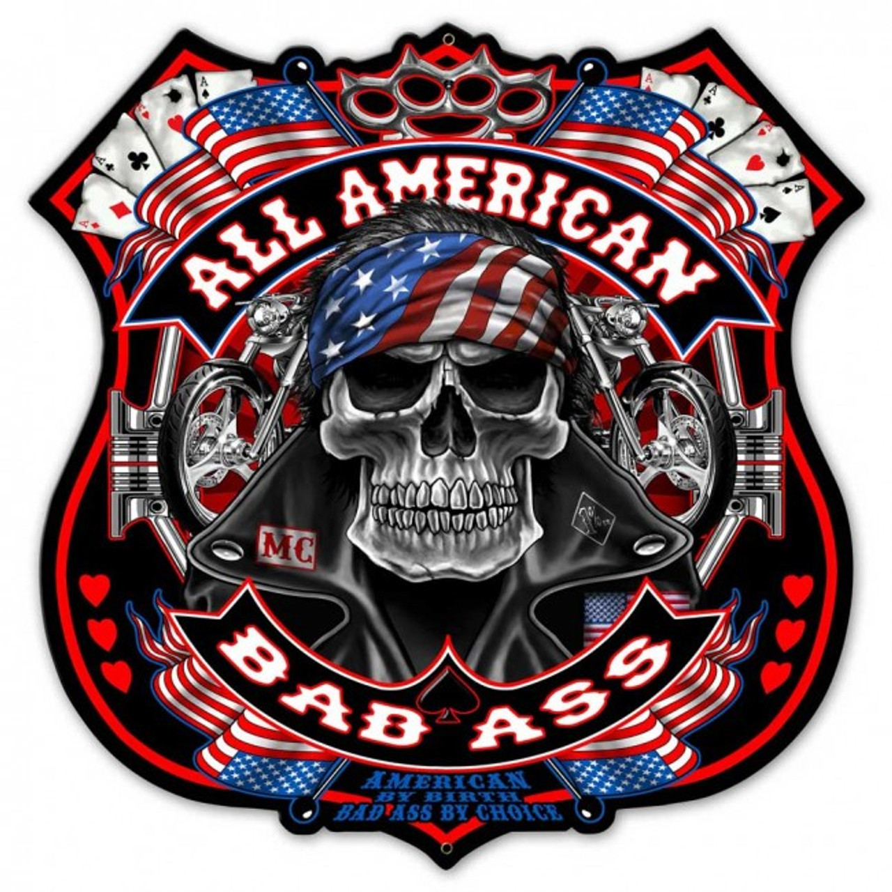 All American Metal Sign 24 x 24 Inches