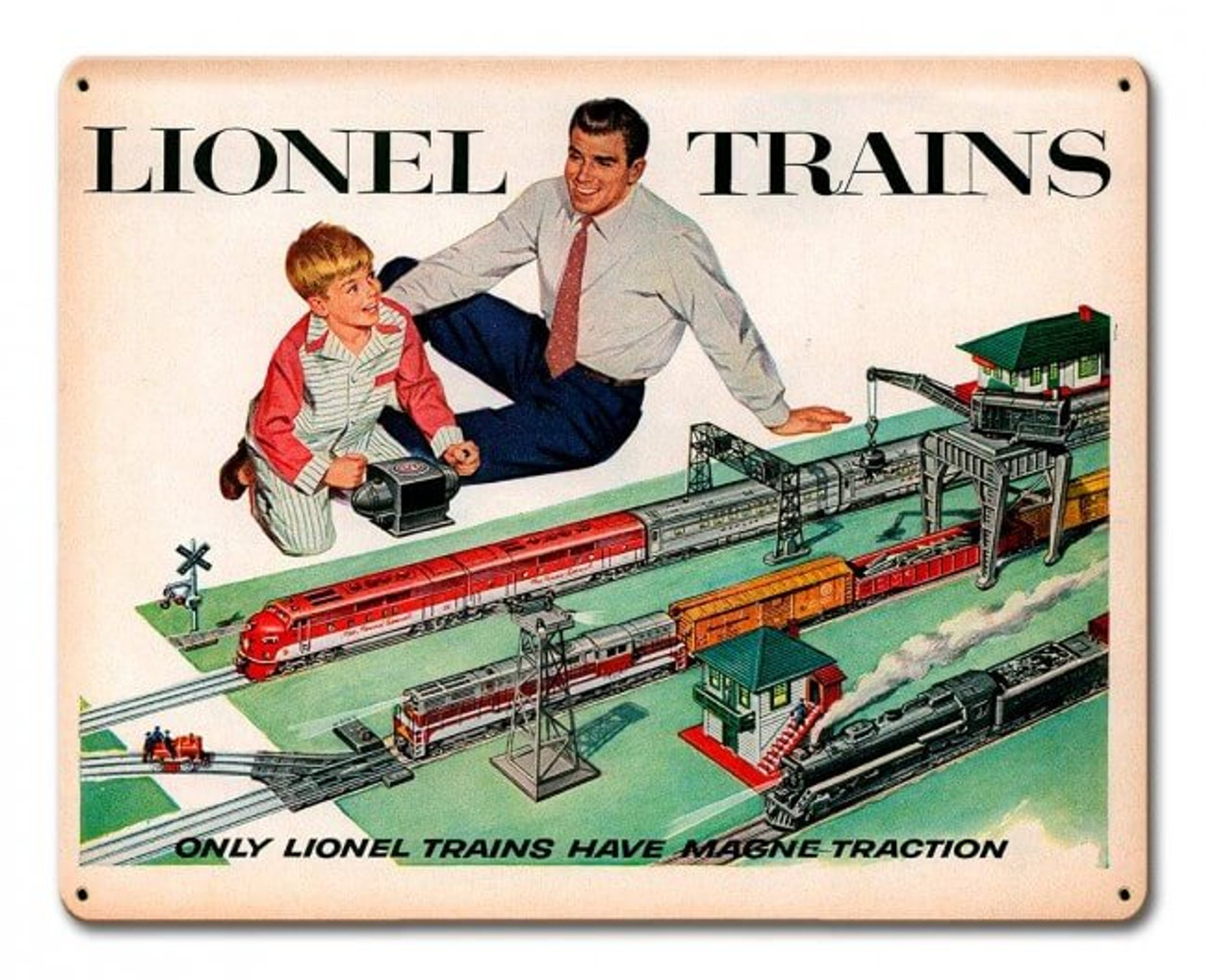 Lionel Santa Fe Train Railroad Tin Metal Sign Decor NEW 